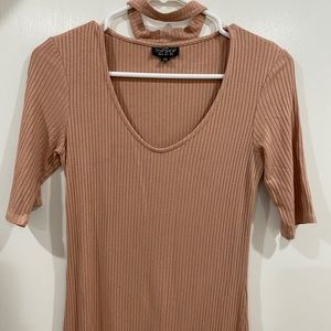 Topshop Bodycon Midi Dress with choker